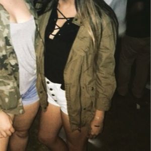 Brandy Melville lace up black top